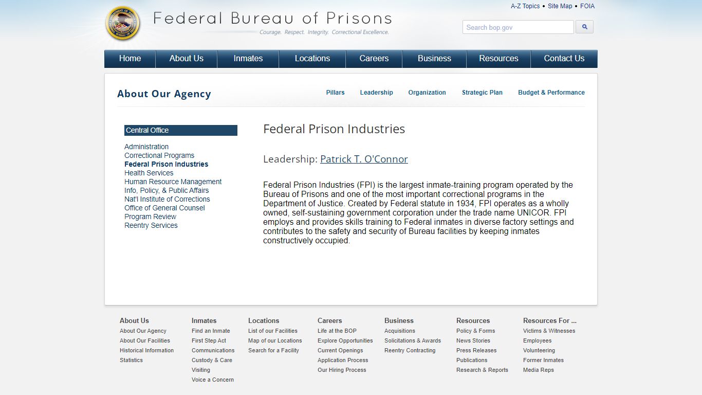 BOP: Federal Prison Industries